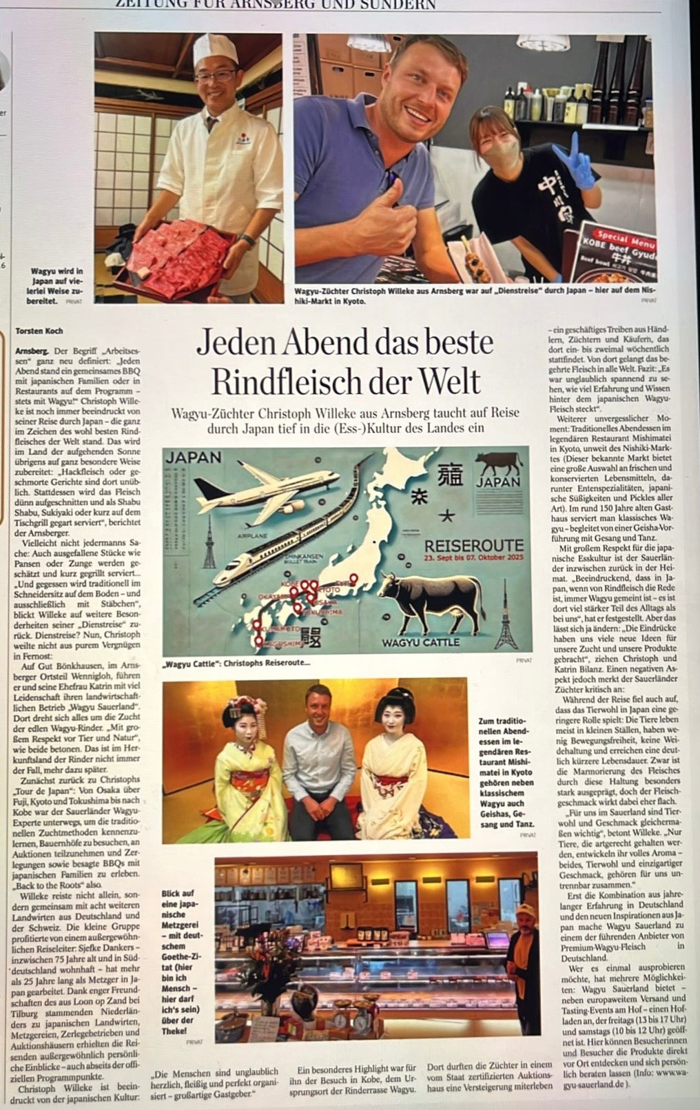 Wagyu Sauerland in Japan